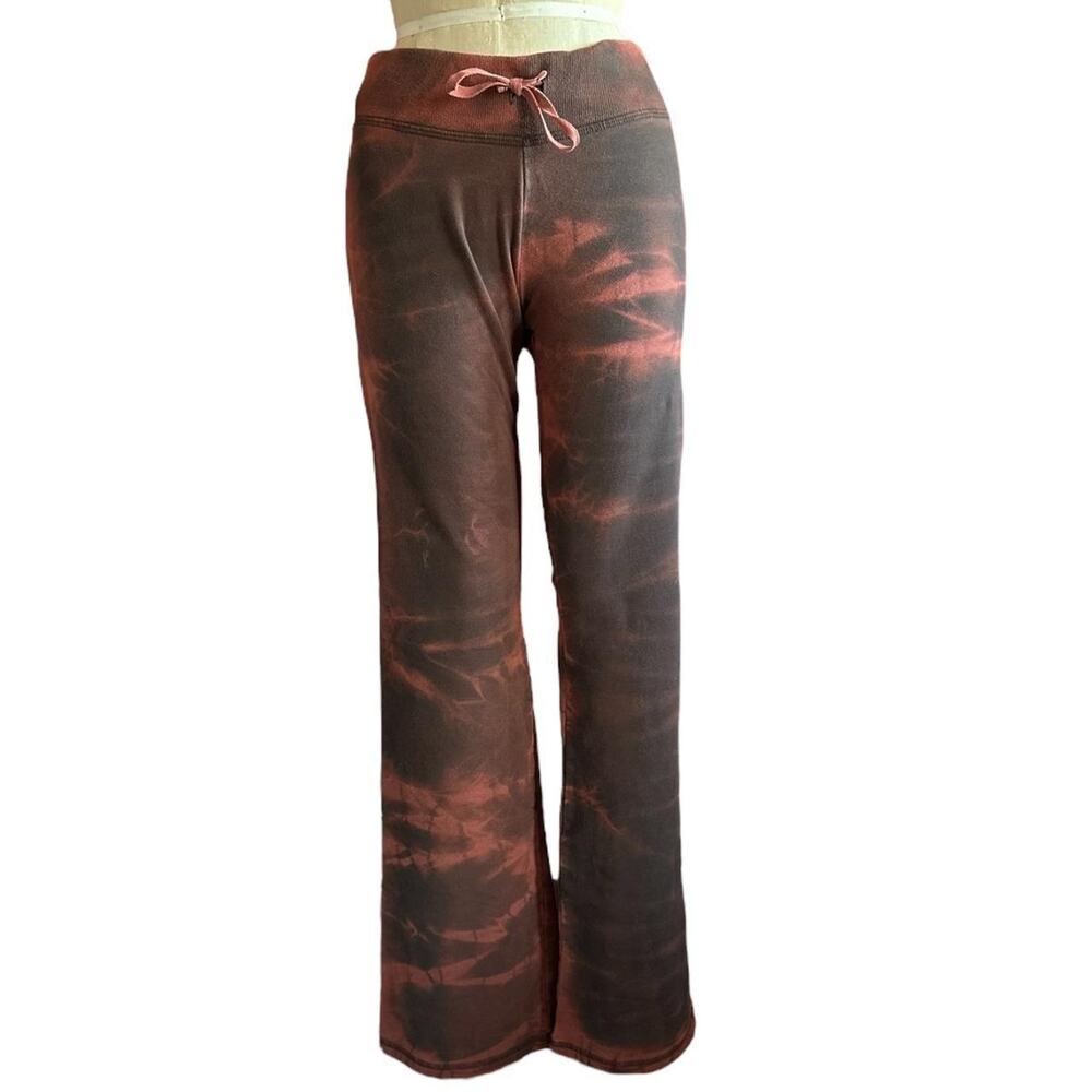 Womens Sweatpants Size Small Handmade Bleach Tie Dye Brown Black Casual NEW